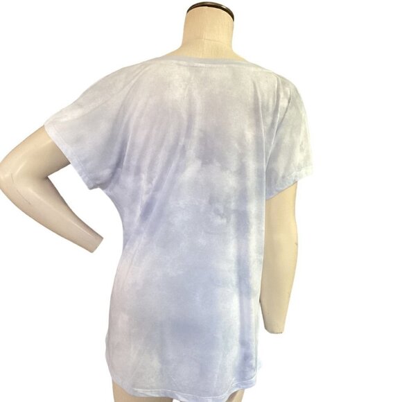 The Print Shop Graphic Tee Patriotic USA Flag Blue Tie Dye Sz L #71E - Picture 4 of 5